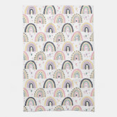 Mooie pastel regenbogen theedoek (Verticaal)
