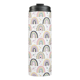 Mooie pastel regenbogen thermosbeker