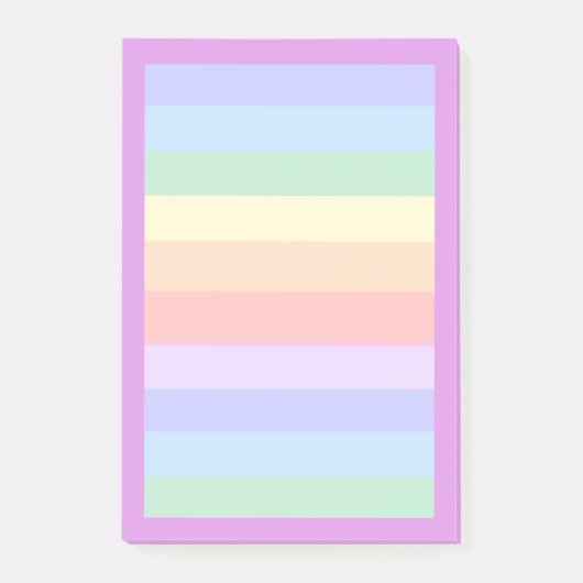 Mooie Pastel Regenboog Achtergrond Post-it® Notes (Voorkant)