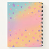 Mooie Pastel Regenboog Gradiënt Kinderen Schetsboe Notitieboek (Achterkant)