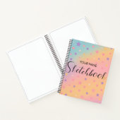 Mooie Pastel Regenboog Gradiënt Kinderen Schetsboe Notitieboek (Binnen)