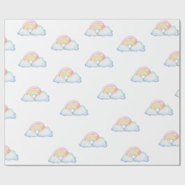 Mooie pastel regenboog inpakpapier