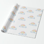 Mooie pastel regenboog inpakpapier (Uitgerold)