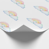 Mooie pastel regenboog inpakpapier (Hoek)