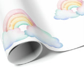 Mooie pastel regenboog inpakpapier (Rol Hoek)