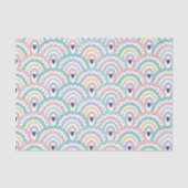 Mooie Pastel Regenboog Patroon Tissue Papier (Voorkant)