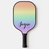 Mooie Pastel Regenboog Persoonlijk Pickleball Paddle (Voorkant)