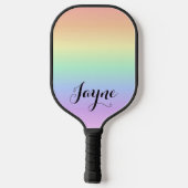 Mooie Pastel Regenboog Persoonlijk Pickleball Paddle (Achterkant)
