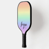 Mooie Pastel Regenboog Persoonlijk Pickleball Paddle (Links)
