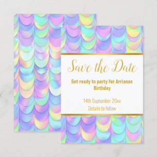 MOOIE PASTEL REGENBOOG SCHUBBEN RSVP KAART