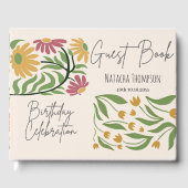 Mooie pastel Roze achtergrond 40e verjaardag Gastenboek (Voorkant)