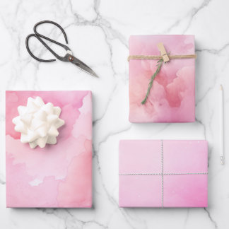 Mooie Pastel Roze Aquarel Inpakpapier Vel
