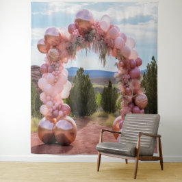 Mooie Pastel Roze Ballonboog Hanger Wandkleed