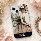 Mooie Pastel Roze Bloem Fee Gepersonaliseerd Case-Mate iPhone Case