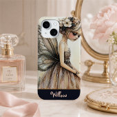 Mooie Pastel Roze Bloem Fee Gepersonaliseerd Case-Mate iPhone Case