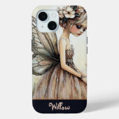 Mooie Pastel Roze Bloem Fee Gepersonaliseerd Case-Mate iPhone Case (Achterkant)