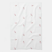 Mooie Pastel Roze Bloemrozen Theedoek (Verticaal)