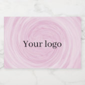 Mooie Pastel Roze Draaikolk Voedselcontainer Etiket (Enkel label)
