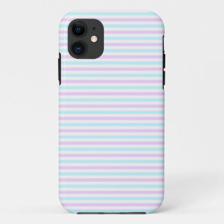 Mooie pastel roze en turquoise strepen meisjesacht Case-Mate iPhone case