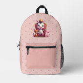 Mooie Pastel Roze Harten Bedrukte Rugzak (Voorkant)