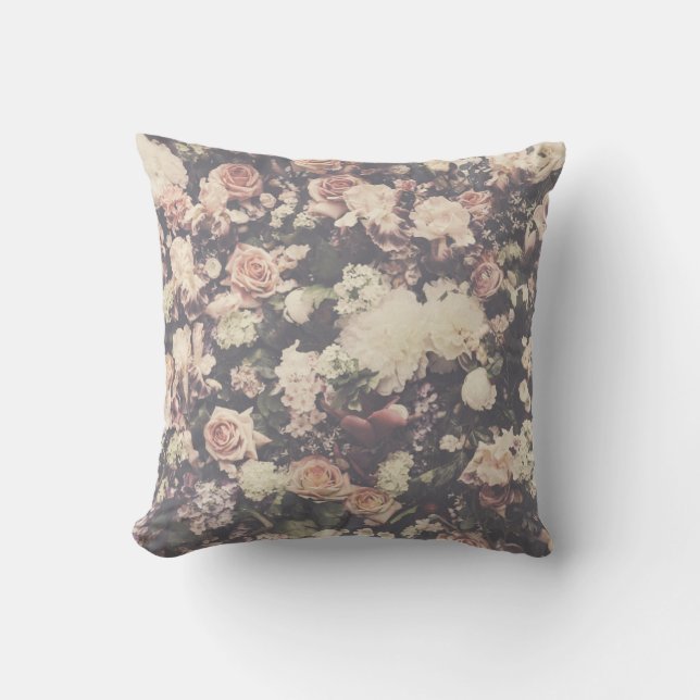 Mooie pastel rozen decor kussen (Voorkant)