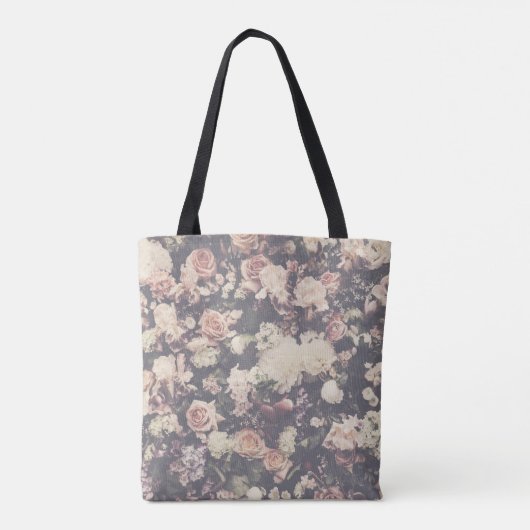 Mooie pastel rozen decor tote bag (Achterkant)