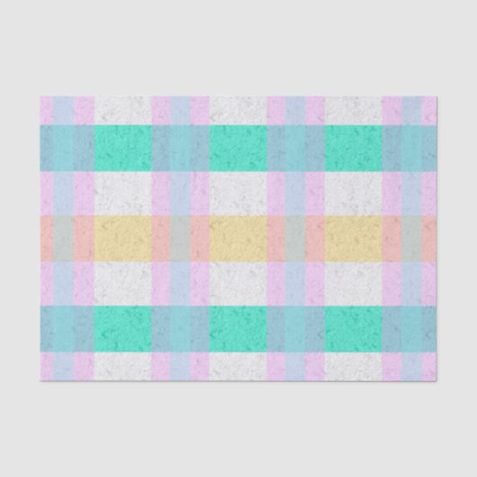 Mooie Pastel Schotse Ruit Tissuepapier (Voorkant)