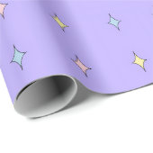 Mooie Pastel Ster Patroon Inpakpapier (Rol Hoek)