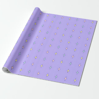 Mooie Pastel Ster Patroon Inpakpapier