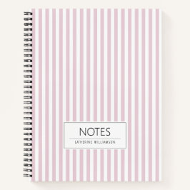 Mooie Pastel Streep Patroon Roze Notitieboek