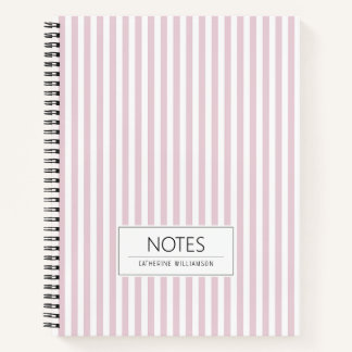 Mooie Pastel Streep Patroon Roze Notitieboek