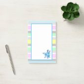 Mooie Pastel Strepen en Bloemen Post-it® Notes (Kantoor)