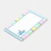 Mooie Pastel Strepen en Bloemen Post-it® Notes (Schuin)
