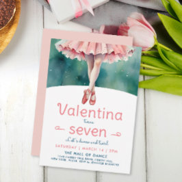 Mooie Pastel Tutu Ballerina Dance Meisje Verjaarda Kaart