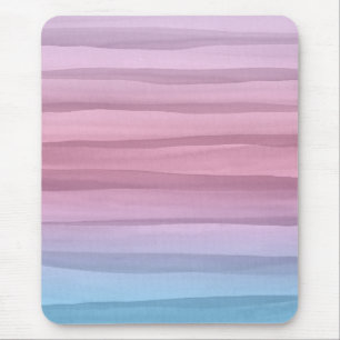 Mooie pastel watercolor lijnen patroon muismat