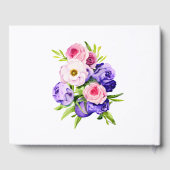 Mooie Pastel Waterverf Bloemen Gastenboek (Achterkant)