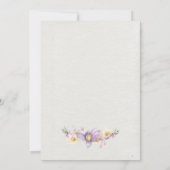 Mooie pastel Waterverf bloemenbruiloft Kaart (Achterkant)