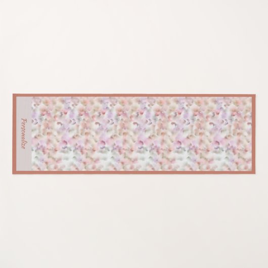 Mooie Pastel Waterverf Zen Yoga Namaste Yogamat (Voorkant (horizontaal))
