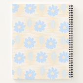 Mooie Pastelblauwe Bloem Notitieboek (Achterkant)