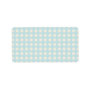 MOOIE PASTELBLAUWE STIPPEN EN LINT ETIKET