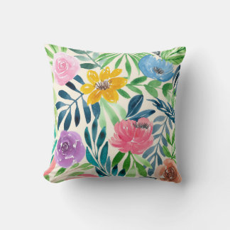 Mooie pastelbloemen Sierkussen