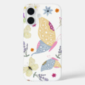 Mooie pastelboter vliegt Schattigee witte achtergr Case-Mate iPhone Case (Achterkant)