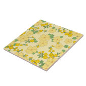 Mooie pastelgele bloemmotief, tegeltje (Zijkant)
