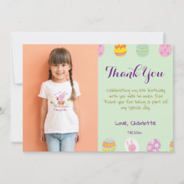 Mooie Pastelgroene Eieren Kinderen Verjaardag Foto Bedankkaart