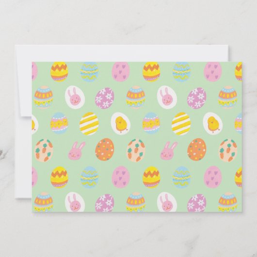Mooie Pastelgroene Eieren Kinderen Verjaardag Foto Bedankkaart (Achterkant)