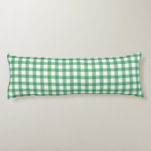 Mooie pastelgroene gingham-patroon lichaamskussen (Achterkant)