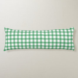Mooie pastelgroene gingham-patroon lichaamskussen