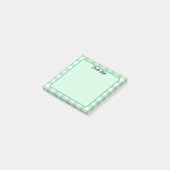 Mooie Pastelgroene Gingham Patroon Notities Post-it® Notes (Schuin)