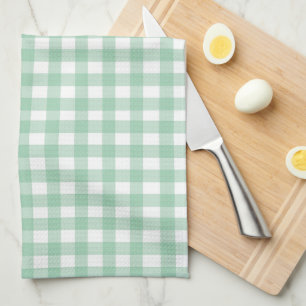 Mooie Pastelgroene Gingham Theedoek
