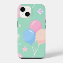 Mooie pastelgroene kleur met ballonnen